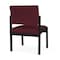 Lesro Lenox Steel Armless Guest Chair, Wine/Mulberry (Red) Seat, Wine/Mulberry Back, 22.5 W 24.5 L 32 H LS1102 - alternate 2